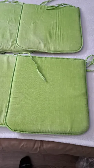 Set 8 Cuscini Seduta Cucina Tessuto Verde