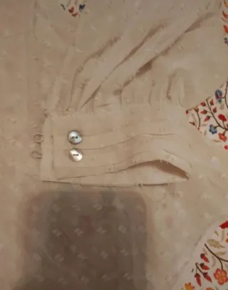 Blusa Zara plumeti beige