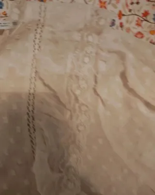 Blusa Zara plumeti beige