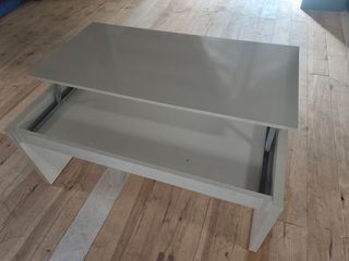 Mesa de centro elevable blanca