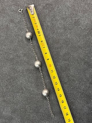 Pulsera Plata 925 Vintage Bolas