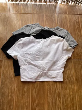 Conjunto 3 camisetas cortas niña