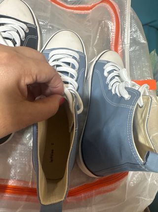 Botines negros y azules con cordones NUEVOS