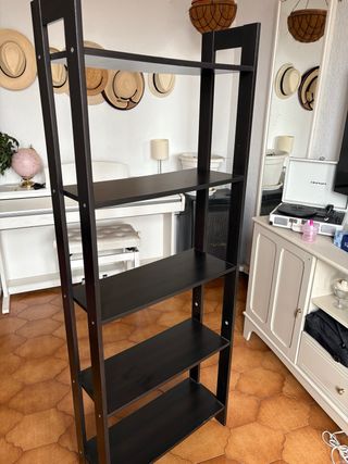 Estantería Escalera Madera Oscura