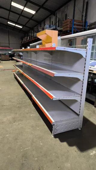 Estantería Metálica blanca y Roja