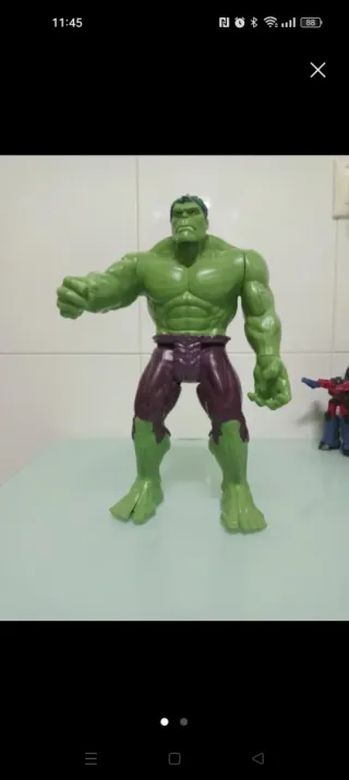 Lote Figuras Marvel: Hulk, Spiderman, Optimus