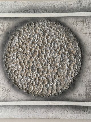 Cuadro Grande Texturizado Gris y Plateado