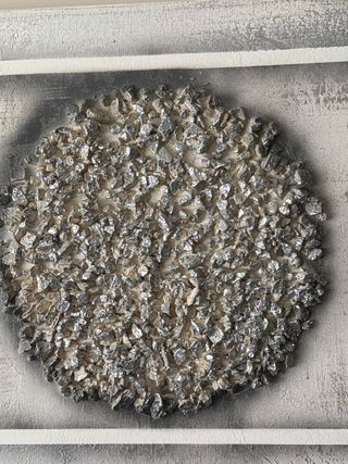 Cuadro Grande Texturizado Gris y Plateado