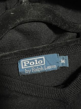 Maglione Polo Ralph Lauren M Nero lana jersey