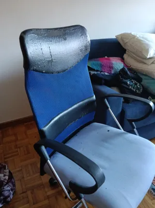 Silla de oficina azul y gris Regalo