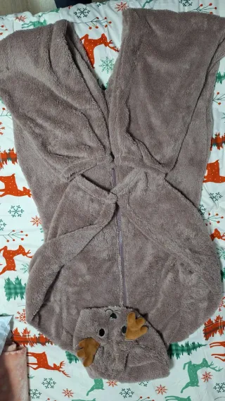 Pijama Navidad Reno mujer mono cremallera capucha