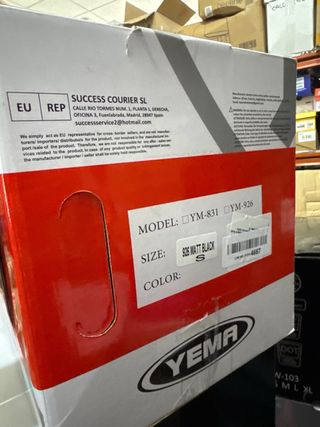 Casco Moto YEMA Negro Mate F1