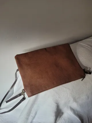 Bolso Clutch Dorado y Marrón De piel animal