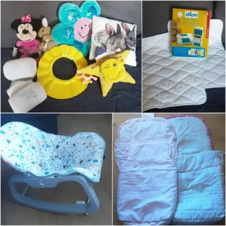 Lote bebé hamaca 2 sacos vigilabebés  peluches...