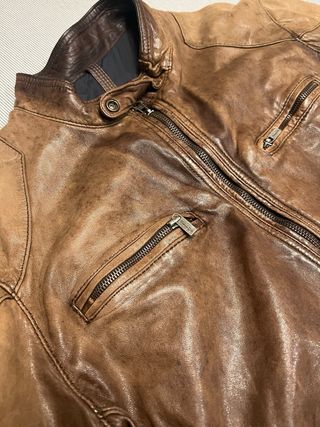 Chaqueta Cuero Massimo Dutti Talla M