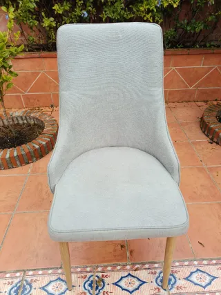 Sillas de comedor tela y madera