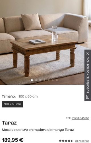 Mesa de centro de madera SKLUM