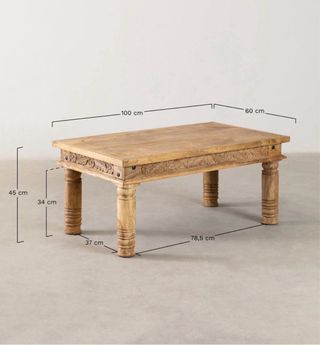 Mesa de centro de madera SKLUM