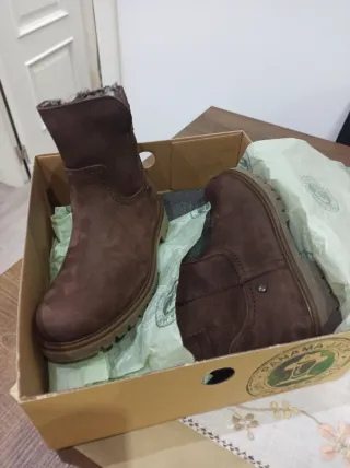 Botines  Panamá Jack Nobuck Marrón Talla 37.