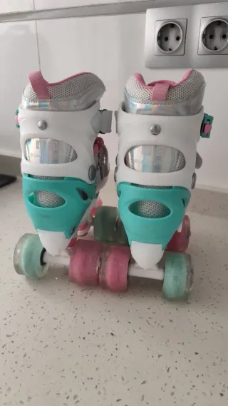 Patines Sawyer 4 Ruedas Niña Rosa/Turquesa