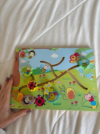 Juego Montessori Madera Insectos Laberinto