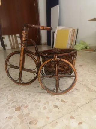 Bicicleta Macetero Mimbre
