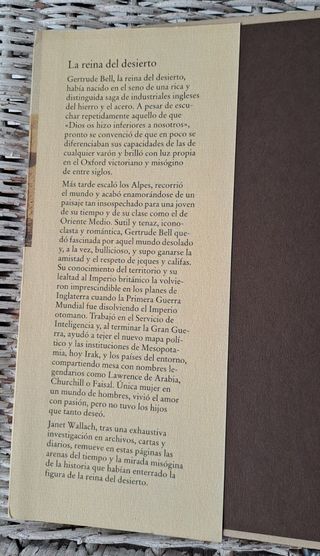 Libro "La reina del desierto" Janet Wallach