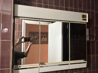 Armario Baño Vintage Cristal Metal. Años 70