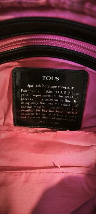 Bolso Tous Negro Charol original