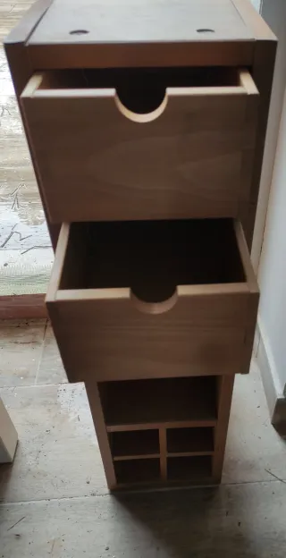 Mueble cocina botellero con cajones