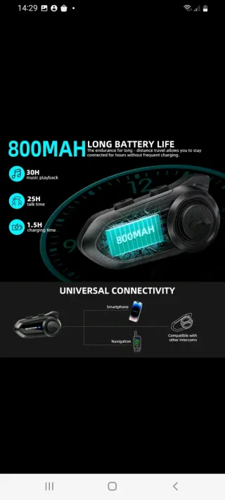 Intercomunicador Casco Moto WAYXIN R18