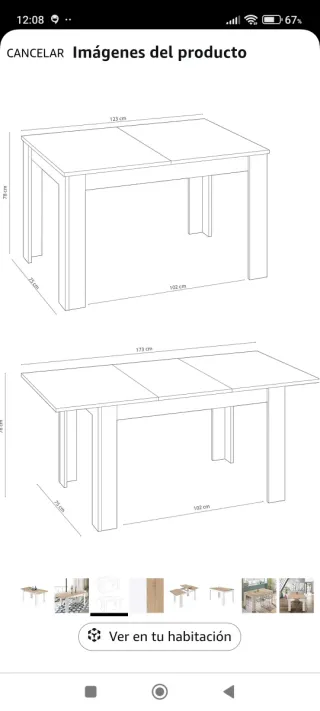 Mesa salon Comedor Extensible Roble y Blanca nueva