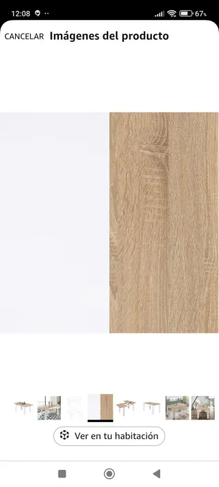 Mesa salon Comedor Extensible Roble y Blanca nueva