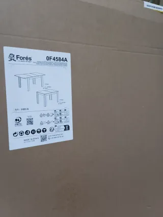 Mesa salon Comedor Extensible Roble y Blanca nueva