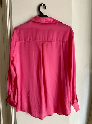 Camisa Stradivarius Rosa Manga Larga Talla M