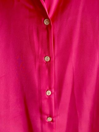 Camisa Stradivarius Rosa Manga Larga Talla M