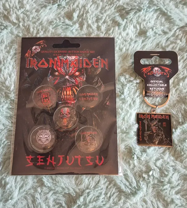 Iron Maiden Conjunto de Crachás e Porta-chaves
