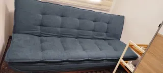 Sofá Cama Azul/Gris