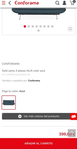 Sofá Cama Azul/Gris