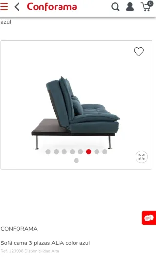 Sofá Cama Azul/Gris