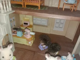 Casa Sylvanian con luces