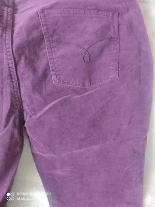 Pantaloni Cortefiel Pelle Pesca Taglia 44