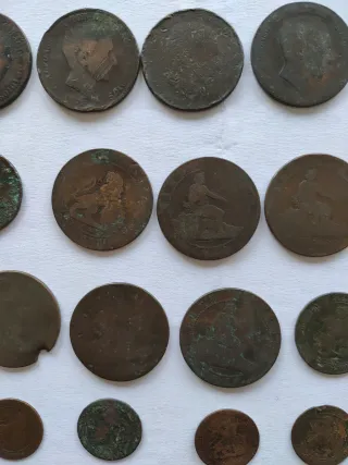 Monedas antiguas de 1800