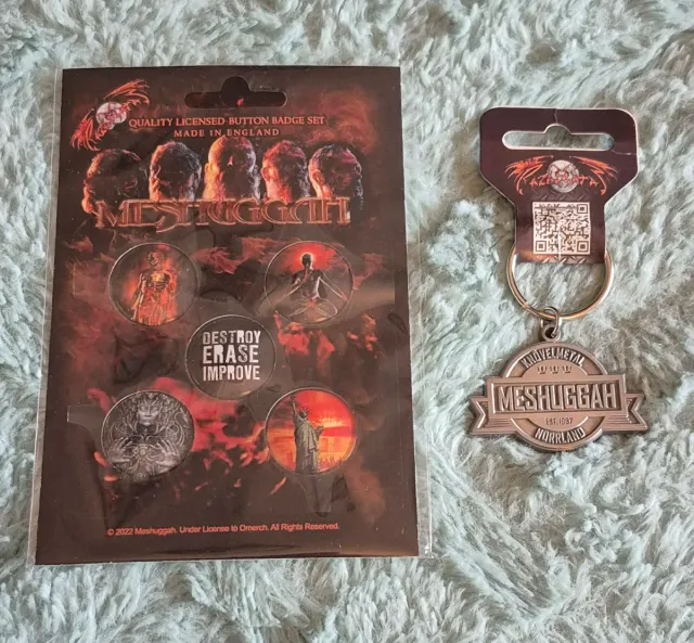 Meshuggah Conjunto de Crachás e Porta-chaves