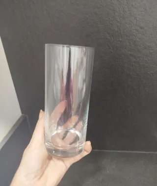 5 Vasos Tubo Grandes Cristal