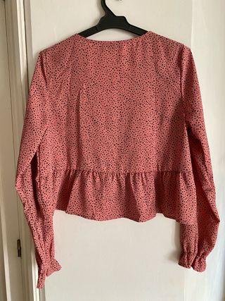 Blusa SHEIN rosa lunares talla M