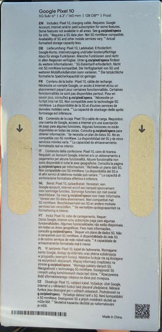 Google Pixel 10 Glaciar - Nuevo y Precintado
