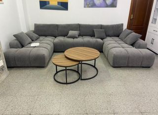 Sofá Rinconera Gris Tela - Envio gratis