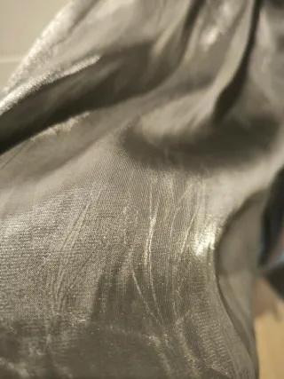 Vestido fiesta plateado Zara