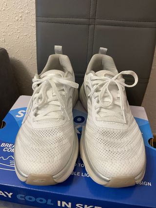 Zapatillas Skechers Plata/Blanco